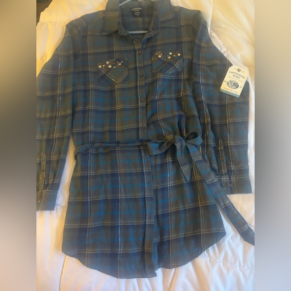 NWT Canyon River Blues Cozy Flannel Shirt Size L